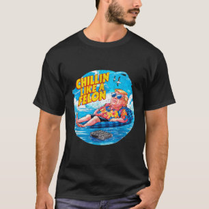 Chillin Like A Felon Retro Summer Pink Funny Trump T-Shirt
