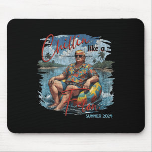 Chillin Like A Felon Retro Summer Vintage Funny Tr Mouse Pad