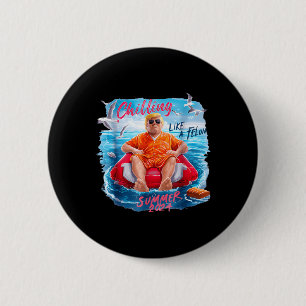 Chillin Like A Felon Summer 2024 90s 4th Of July T 6 Cm Round Badge