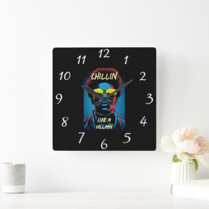 Chillin Like a Villain Wall Clock