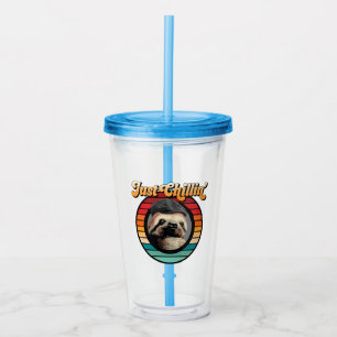 Chillin’ Sloth Acrylic Tumbler