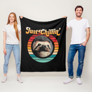 Chillin’ Sloth Fleece Blanket