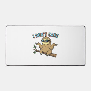 Chillin' Sloth I Don't Care Design Essential T-Shi Desk Mat