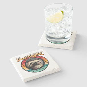 Chillin’ Sloth Stone Coaster