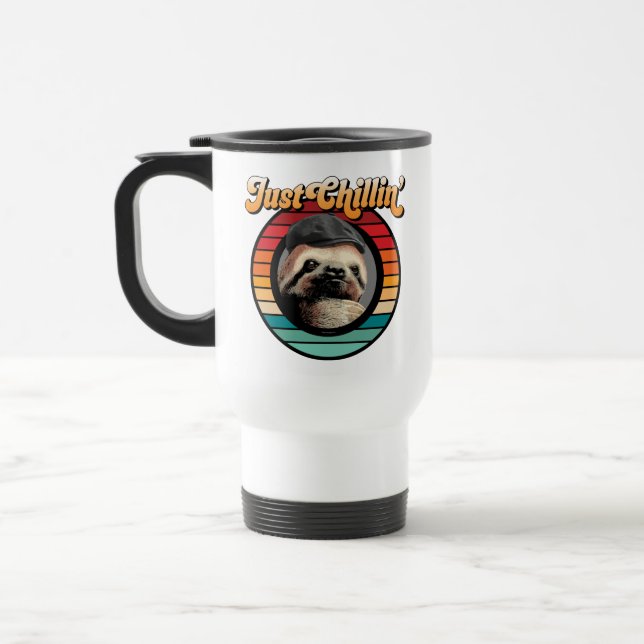 Chillin’ Sloth Travel Mug (Left)