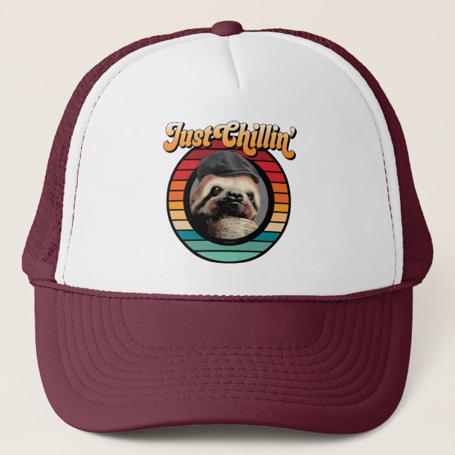 Chillin’ Sloth Trucker Hat (Front)