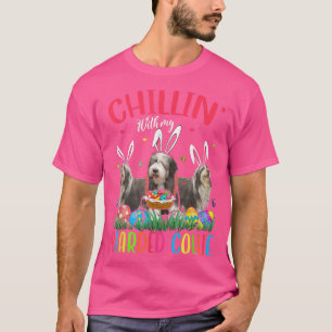 Chillin' With My Bearded Collie Easter Eggs Happy T-Shirt