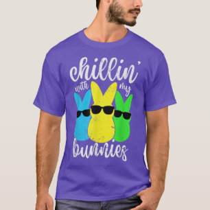 Chillin With My Bunnies Kids Boys Easter Day 2022 T-Shirt