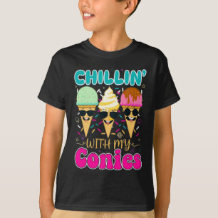 Chillin With My Conies Retro Ice Cream Summer T-Shirt