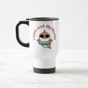 Chillin’ with My Floatie Shark Baby Kids Travel Mug