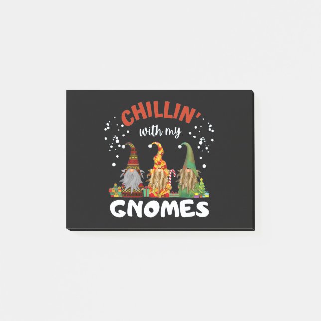 Chillin With My Gnomes Christmas Post-it Notes (Front)