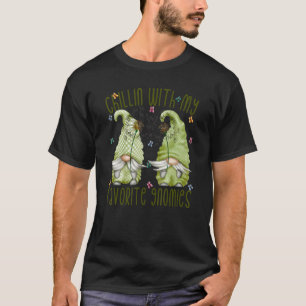 Chillin With My Gnomies And Spring Gnome Dandelion T-Shirt