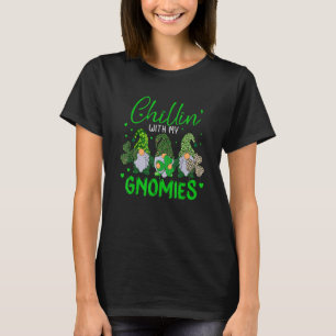 Chillin With My Gnomies Buffalo Leopard Saint Patr T-Shirt