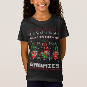 Chillin' With My Gnomies Christma Pyjamas T-Shirt