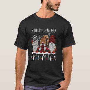 Chillin With My Gnomies Christmas Gnome Family Wom T-Shirt