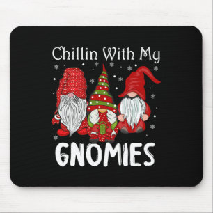 Chillin With My Gnomies Christmas Pamajas Family F Mouse Pad