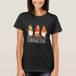 Chillin' With My Gnomies Garden Gnome Christmas Pa T-Shirt