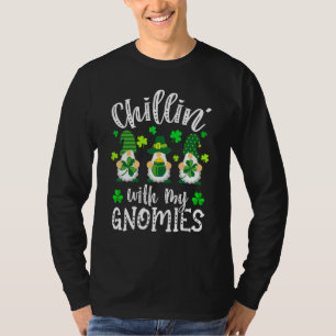 Chillin' With My Gnomies Green Shamrock St. Patric T-Shirt
