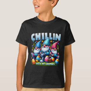 Chillin' With My Gnomies Happy Easter Family Match T-Shirt