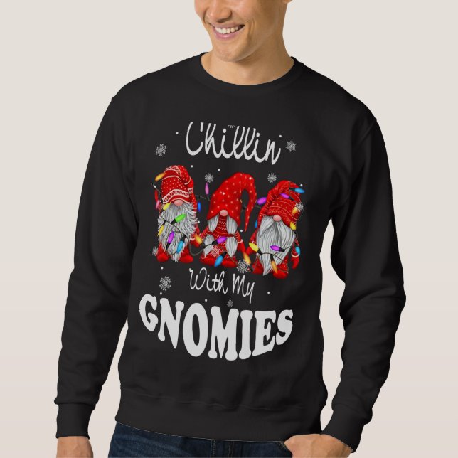 Chillin With My Gnomies Led Light Family Pyjamas C Sweatshirt (Front)