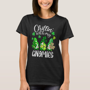 Chillin With My Gnomies Leopard Buffalo Plaid St P T-Shirt