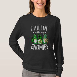 Chillin With My Gnomies Leopard Buffalo Plaid St P T-Shirt