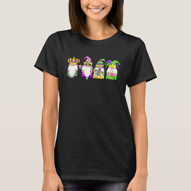 Chillin With My Gnomies Mardi Gras Carnival New Or T-Shirt (Front)