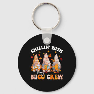 Chillin' With My Gnomies Nicu Crew Fall Vibes Autu Key Ring