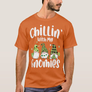 Chillin With My Gnomies St Patricks Day Leopard Pl T-Shirt