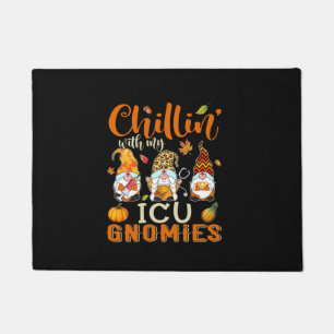 Chillin With My ICU Gnomies Nurse Gnome Thanksgivi Doormat
