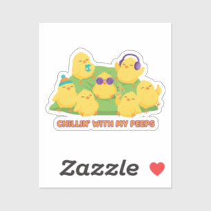 Chillin With My Peeps Funny Chicks Group Easter