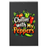Chillin' with My Peppers - Colourful Chilli Graphi