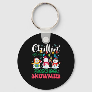 Chillin With My Preschool Snowmies Light Christmas Key Ring
