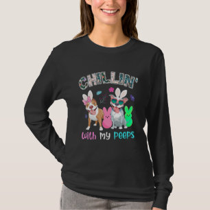 Chillin' With My Pug Dog Bunny Easter Day 2022 Dog T-Shirt