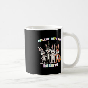 Chillin With My Rabbits Easter Eggs Fun Boys Girls Coffee Mug