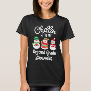 Chillin With My Second Grade Snowmies Christmas Sn T-Shirt
