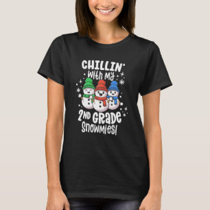 Chillin With My Snowmies 2nd Grade Teacher T-Shirt