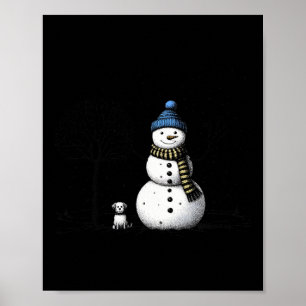 Chillin' With My Snowmies Christmas Frosty Snowman Poster