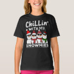 Chillin' With My Snowmies Funny Snowman Christmas T-Shirt<br><div class="desc">festive and fun family christmas group matching design that says "Chillin With My Snowmies",  for daughter,  son,  mum,  dad,  grandma,  grandpa,  grandkids,  family and friends,  snowman lovers,  for christmas</div>