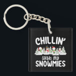 Chillin With My Snowmies Snowman Christmas Key Ring<br><div class="desc">Chillin With My Snowmies Snowman Christmas</div>