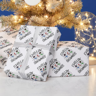 Chillin with My Snowmies Snowmen Wrapping Paper