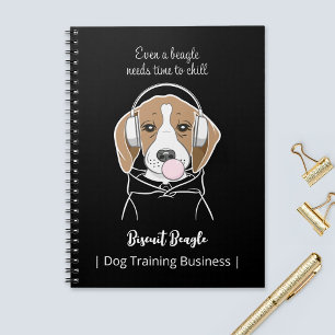 Chilling Beagle with Bubblegum Cute Funny Dog Notebook