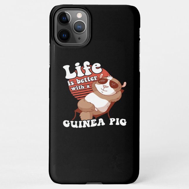 Chilling Guinea Pig Life Is Better With Guinea Pig iPhone Case (Back)