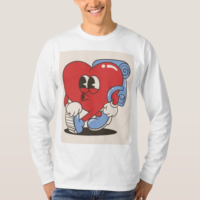 Chilling Heart Design Long Sleeve T-Shirt (Front)
