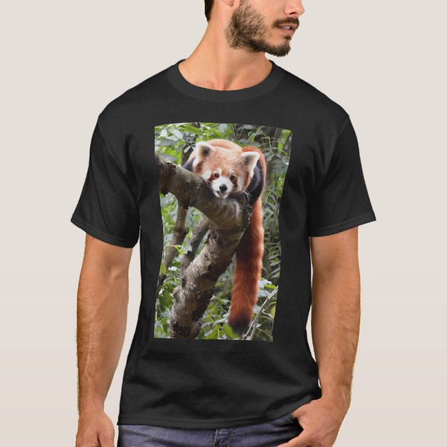 Chilling Red Panda Style  T-Shirt (Front)