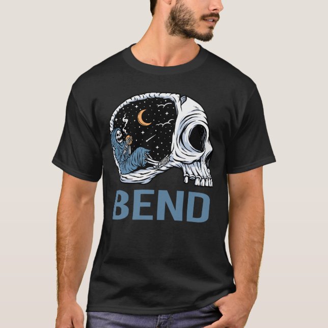 Chilling Skeleton - Bend T-Shirt (Front)