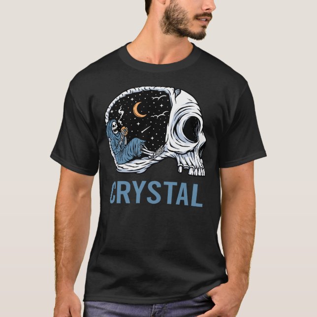 Chilling Skeleton Crystal T-Shirt (Front)