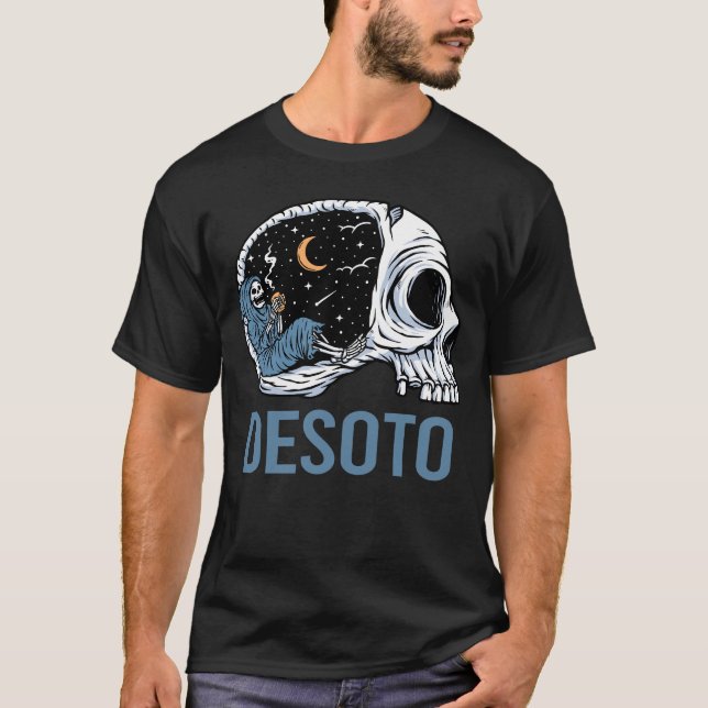 Chilling Skeleton - DeSoto T-Shirt (Front)