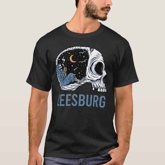 Chilling Skeleton - Leesburg T-Shirt (Front)