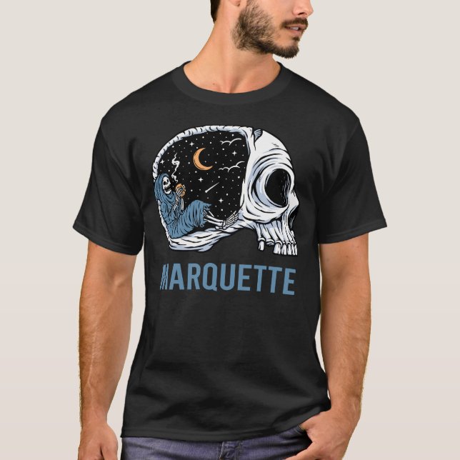 Chilling Skeleton Marquette T-Shirt (Front)